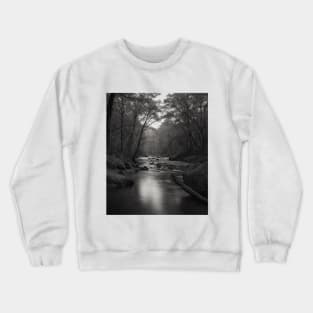 River in the middle of forest Crewneck Sweatshirt